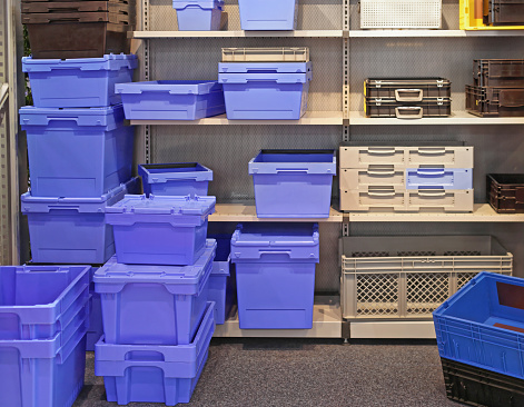 plastic storage bins